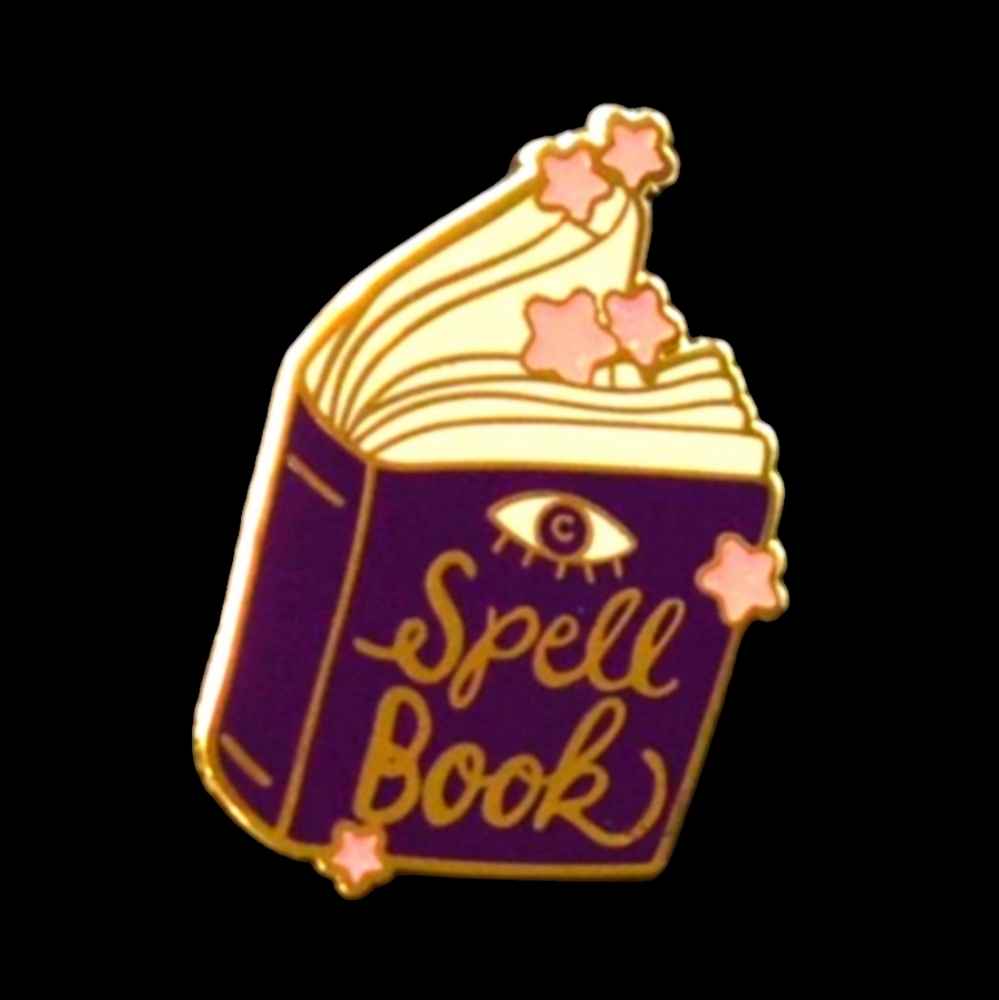 Spell Book Bag Pin